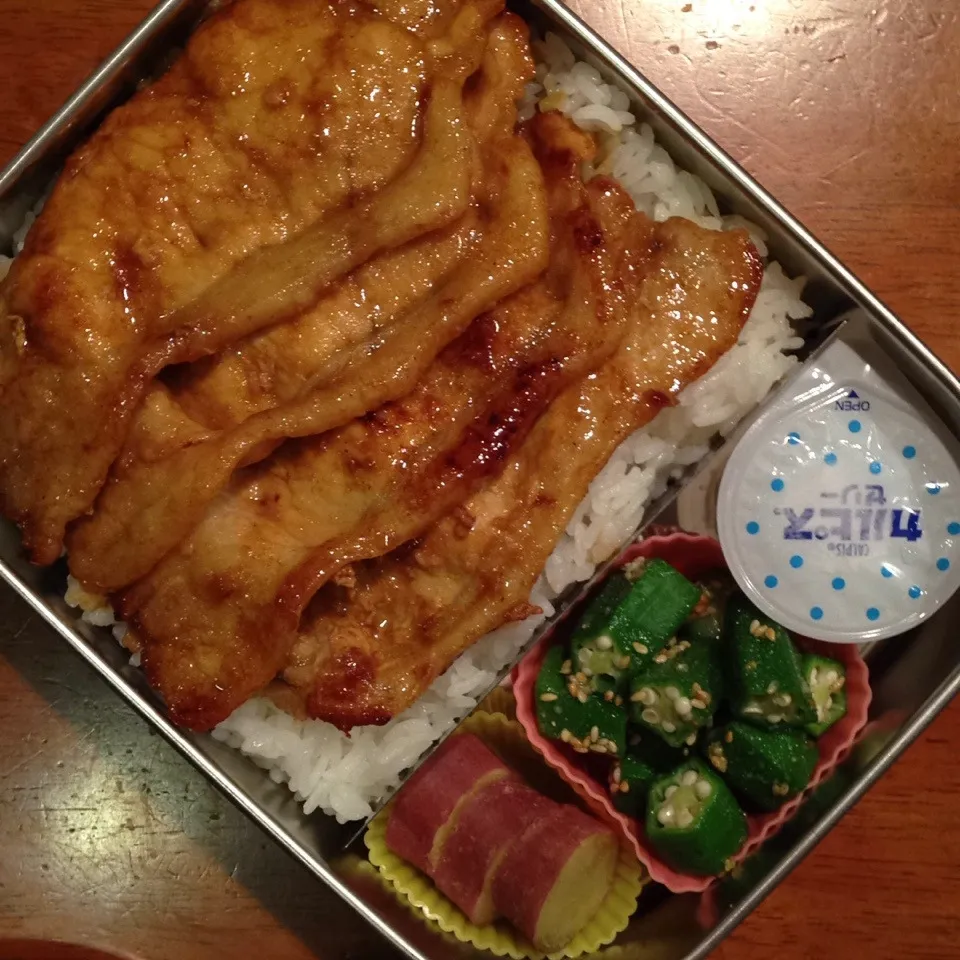 豚ロースのカレー照り焼き弁当|なつこいっきママさん