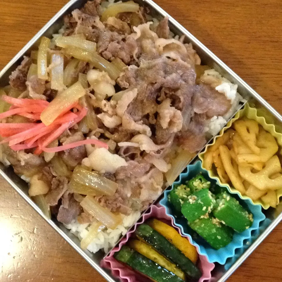 Snapdishの料理写真:牛丼弁当|なつこいっきママさん