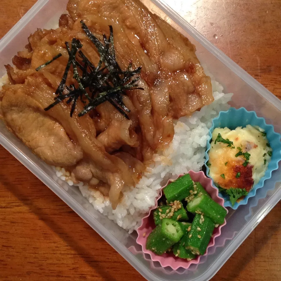 Snapdishの料理写真:生姜焼き弁当|なつこいっきママさん