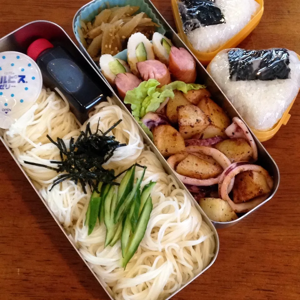 イカじゃが炒め弁当|なつこいっきママさん