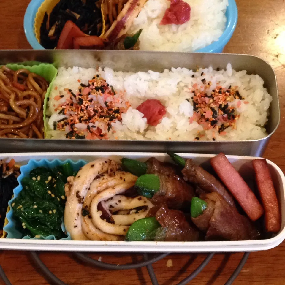 スナップエンドウ牛肉巻き弁当|なつこいっきママさん