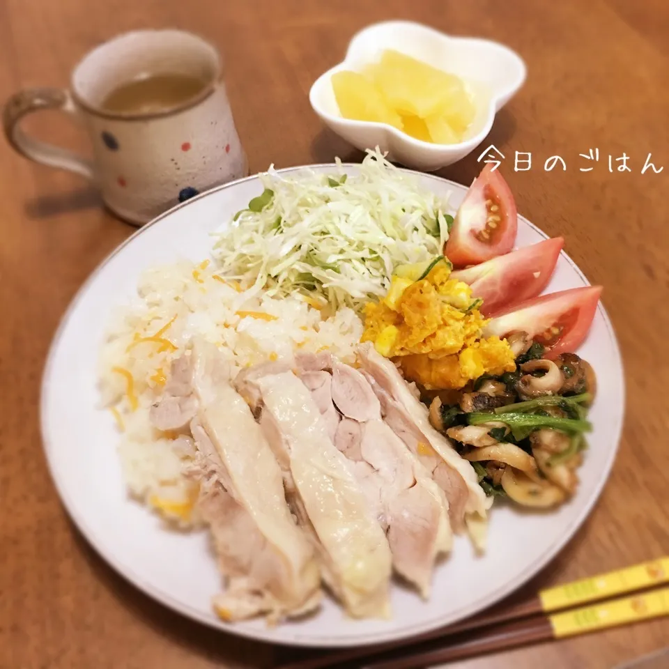 Snapdishの料理写真:シンガポールチキンライス風|teritamagoさん