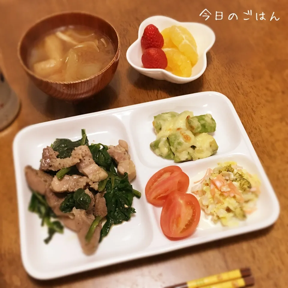 豚ロースとほうれん草のにんにく炒め|teritamagoさん