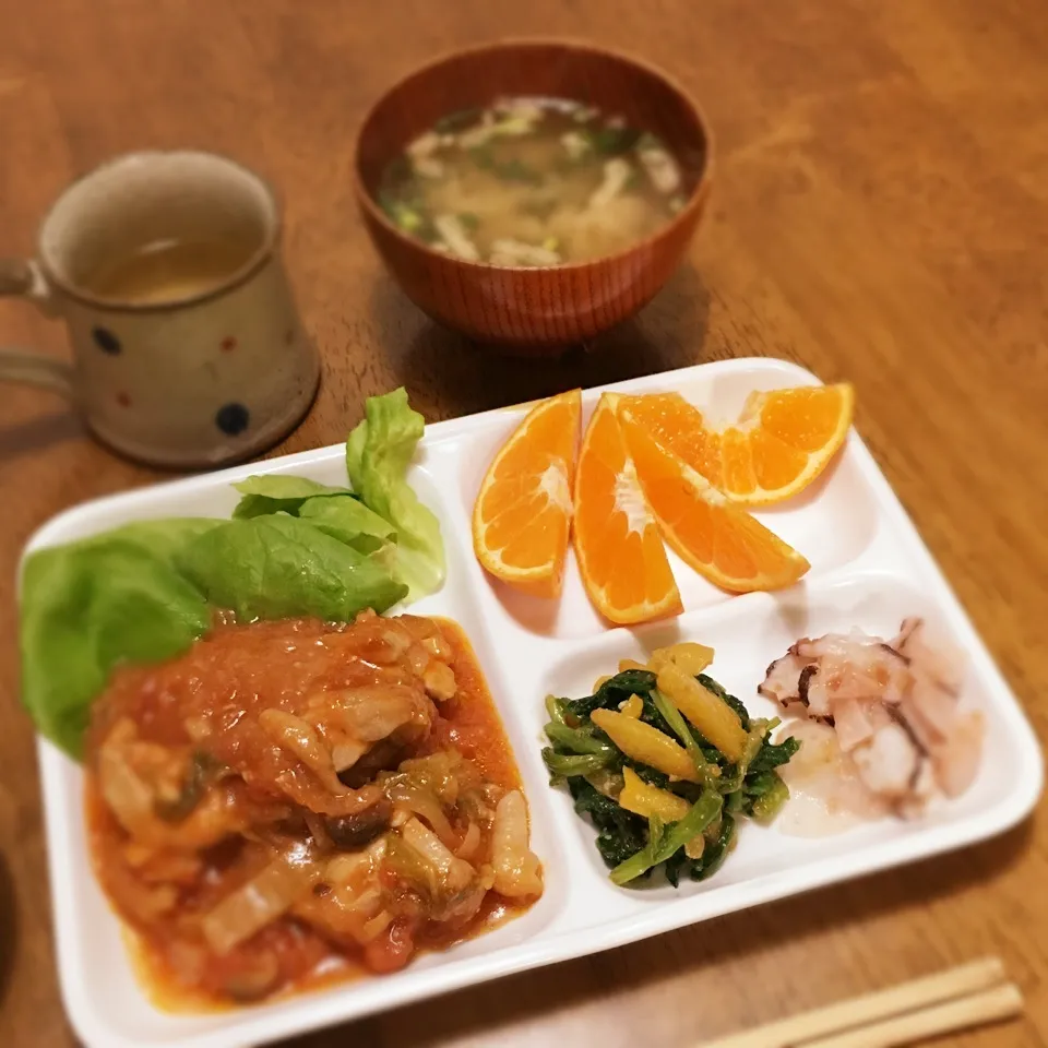 Snapdishの料理写真:鶏もものトマトみそ煮|teritamagoさん