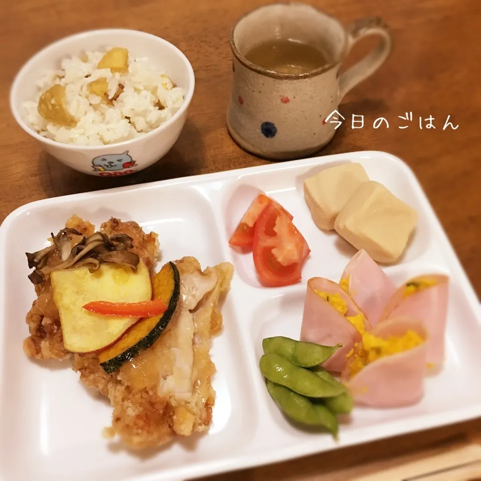 鶏ももの秋野菜とおろしだれのせ|teritamagoさん