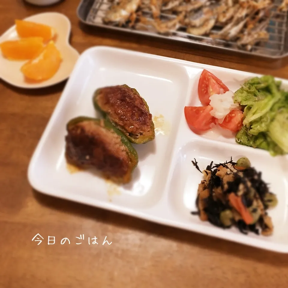 Snapdishの料理写真:ピーマンの肉詰め|teritamagoさん