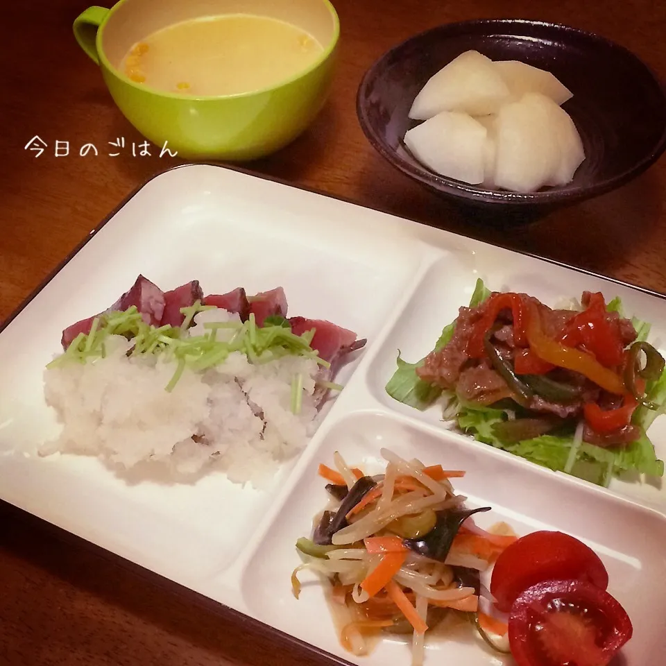 Snapdishの料理写真:鰹のたたき|teritamagoさん