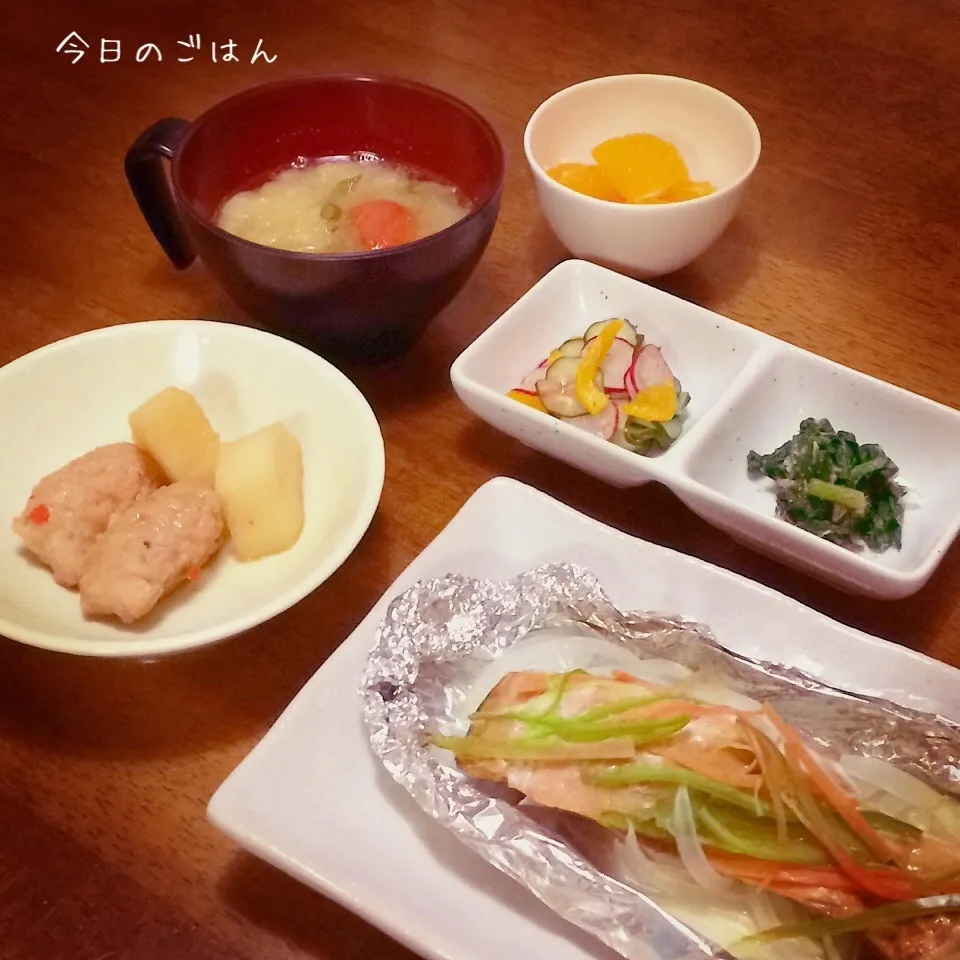 Snapdishの料理写真:塩鮭のホイル焼き|teritamagoさん