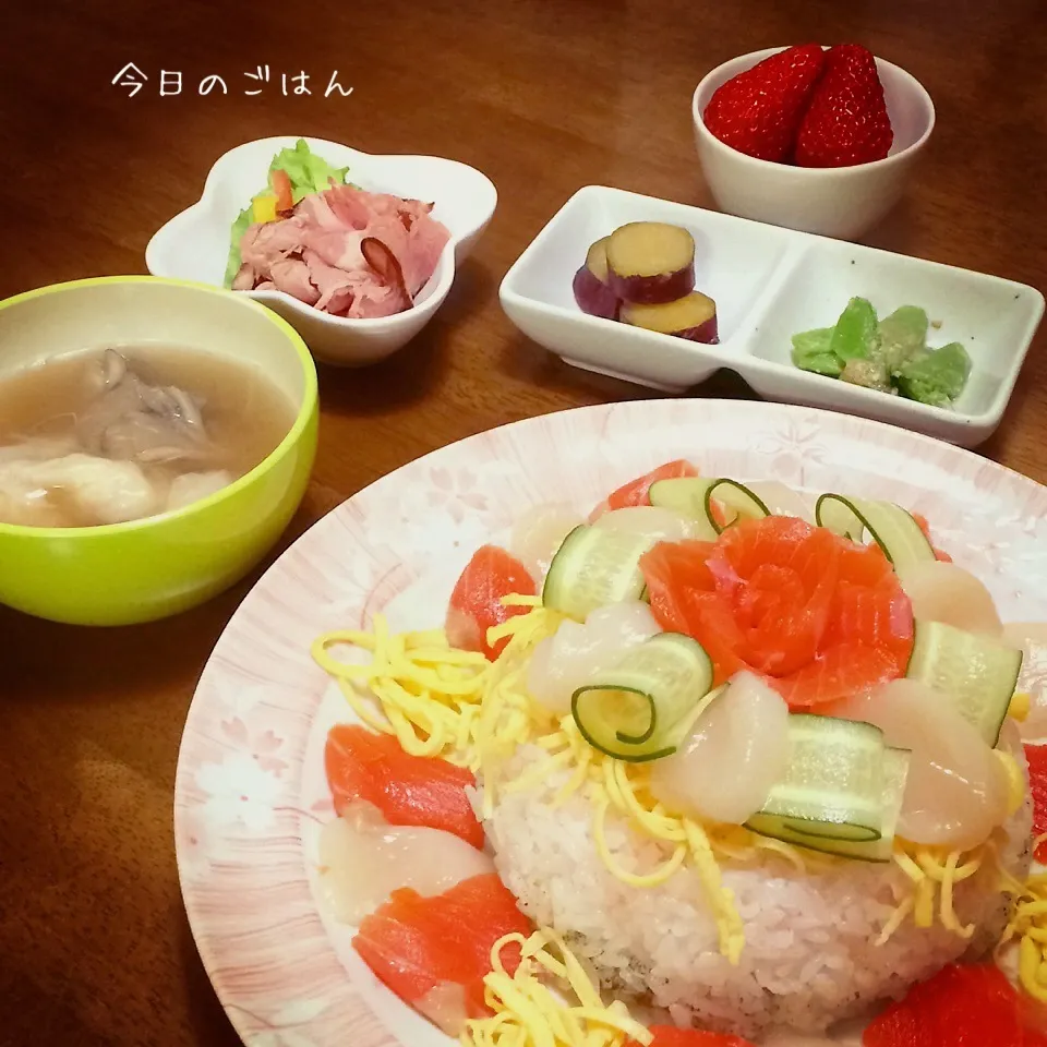 Snapdishの料理写真:ひな祭り〜なごはん|teritamagoさん