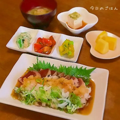 Snapdishの料理写真:鰹のたたき|teritamagoさん