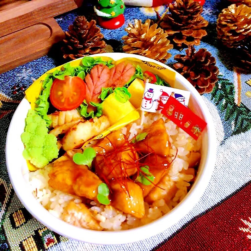 焼き鳥丼deお弁当|くぅ*さん