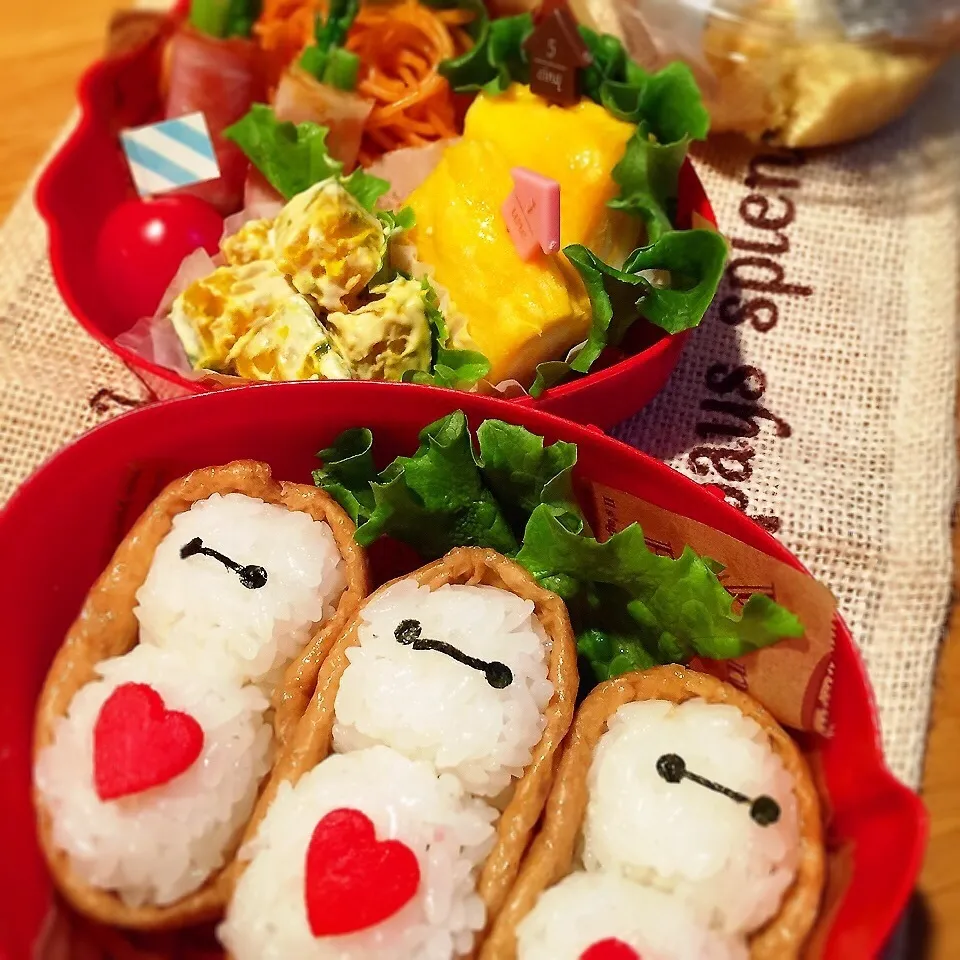 Snapdishの料理写真:夢っちさんのベイマックス稲荷♪|くぅ*さん