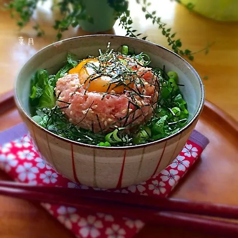 暑い日に♪なめらか〜なお豆腐まぐろ丼（工程写真追加）|葉月さん