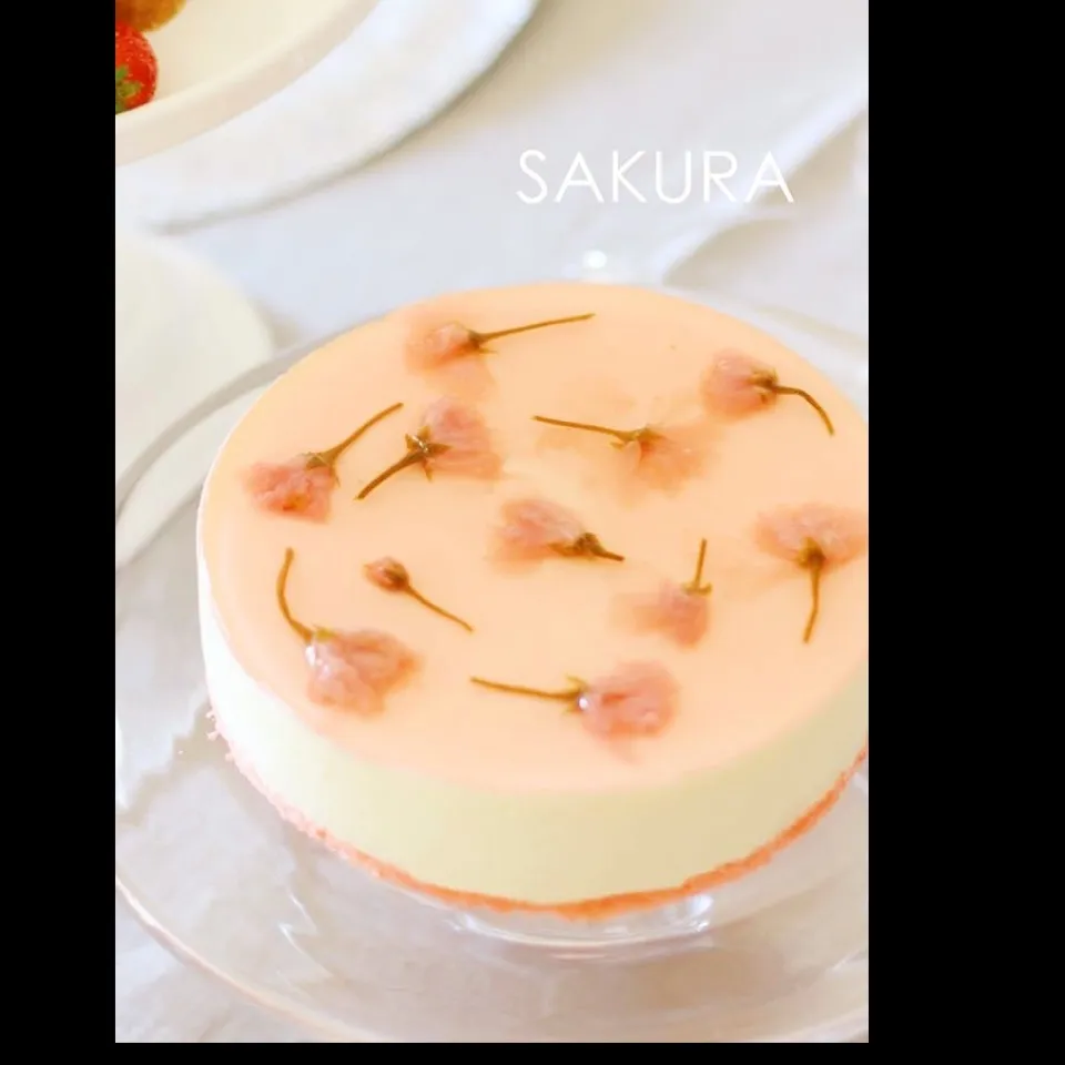 さくらのレアチーズケーキ 🌸|4nabecoさん