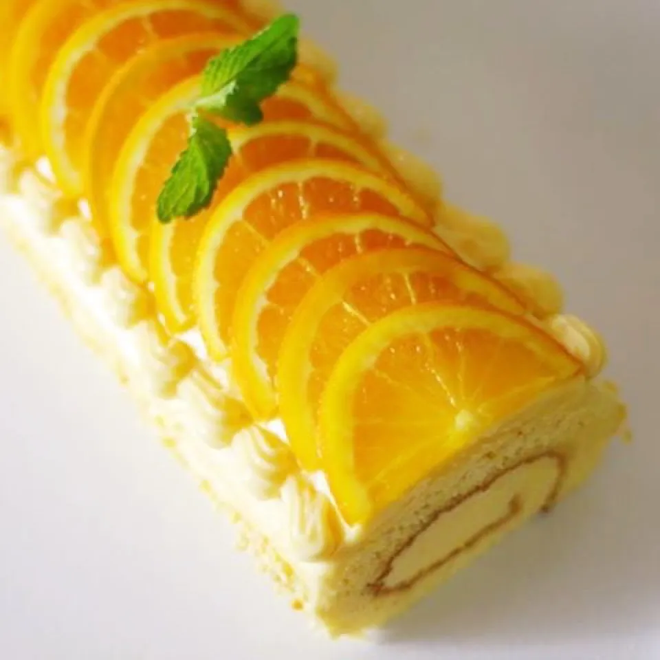 オレンジのロールケーキ🍊|4nabecoさん