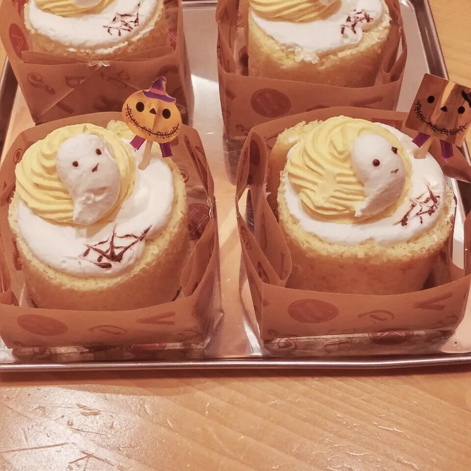 Snapdishの料理写真:ハロウィンロールケーキ|ぶどうさん