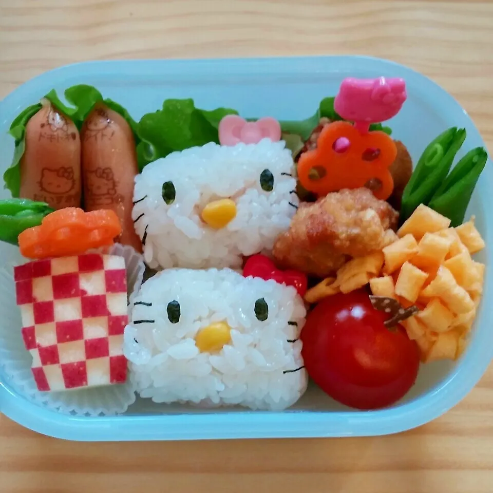 キティ弁当|ぶどうさん