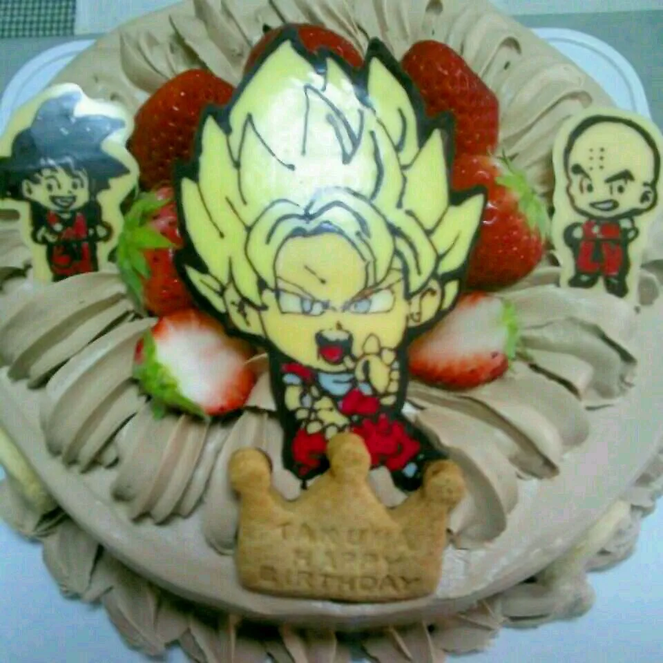 誕生日にドラゴンボールのケーキ|ぶどうさん