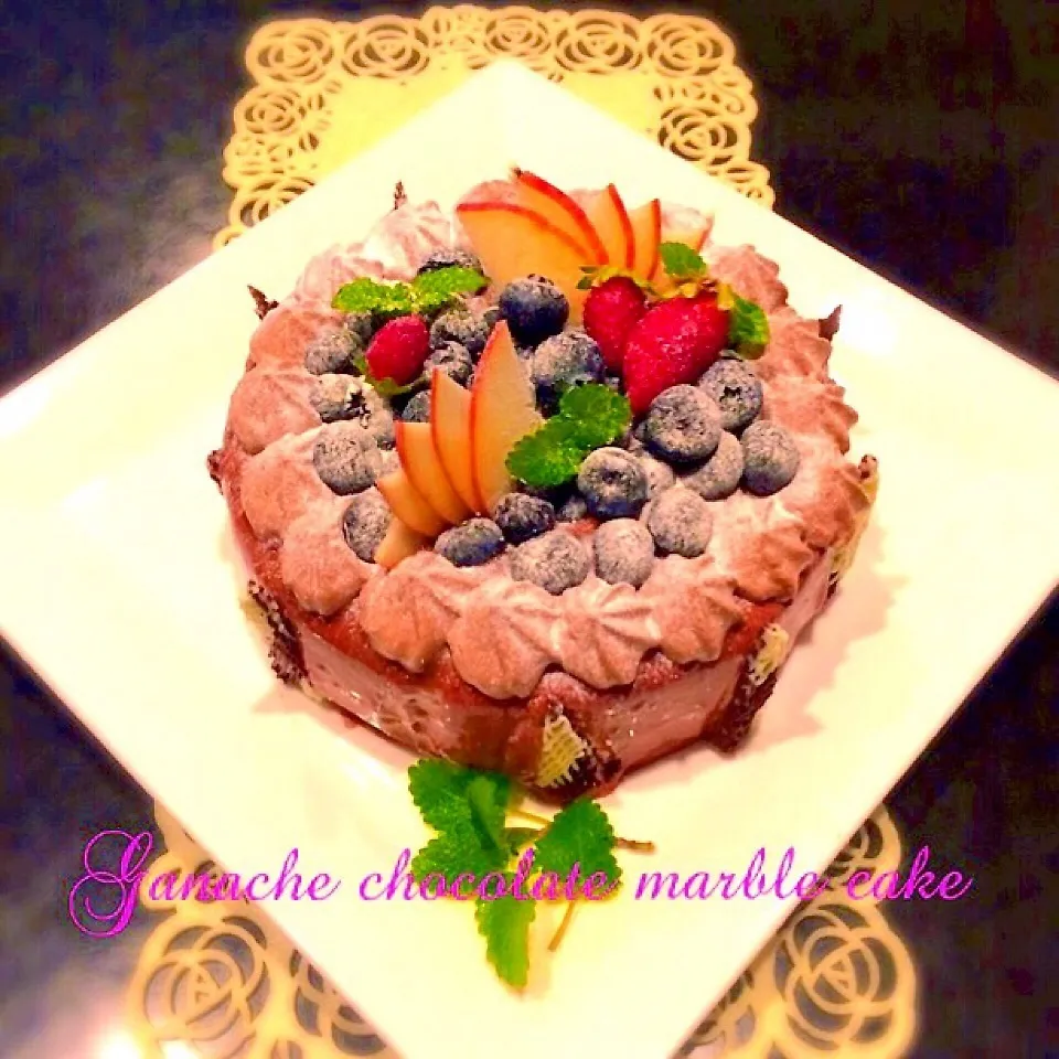 ガナッシュチョコレートマーブルケーキ|えっちゃんさん