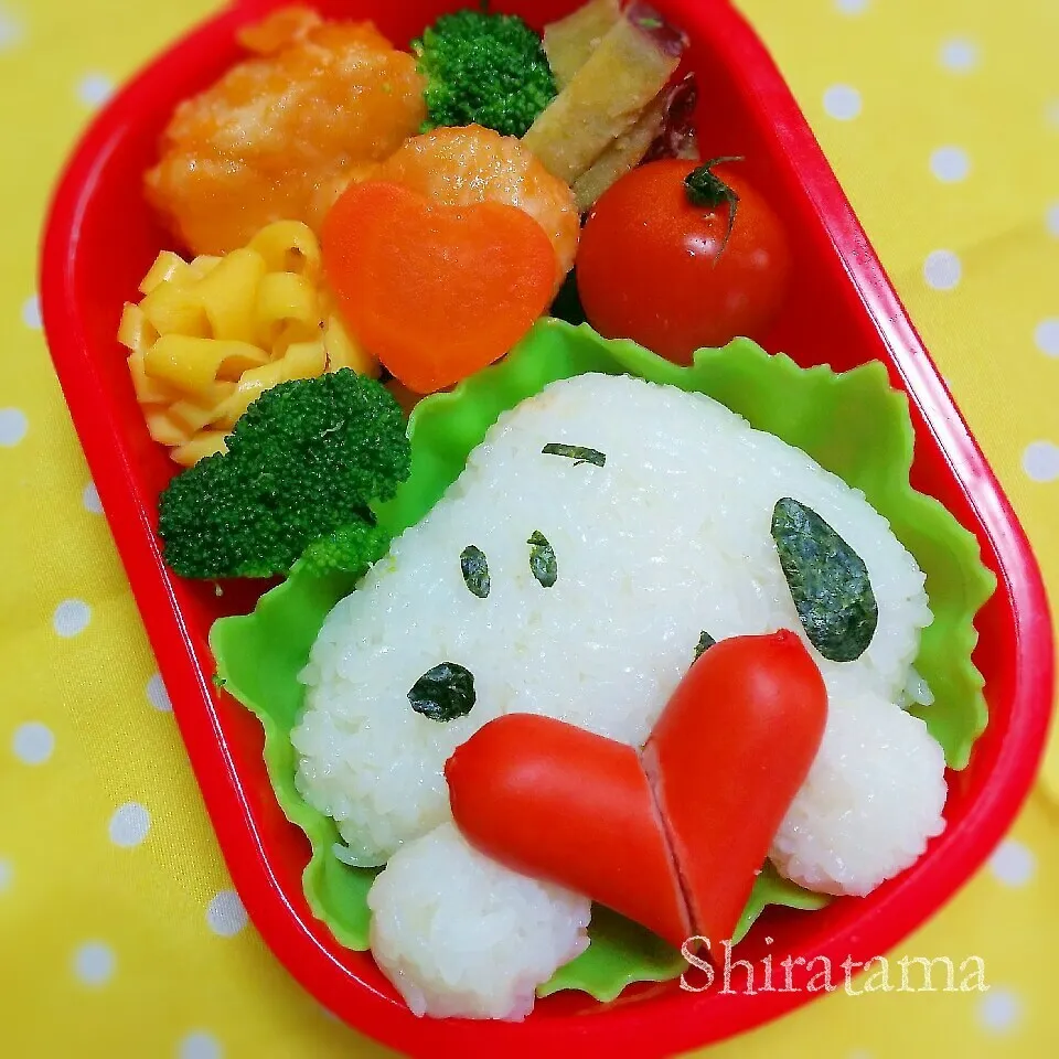 次男の幼稚園弁当♪スヌーピーのキャラ弁☆|白玉さん