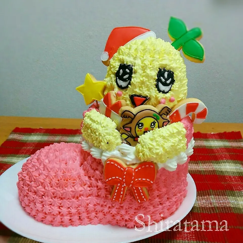 Snapdishの料理写真:ふなっしーケーキでメリークリスマスなっしー♪|白玉さん