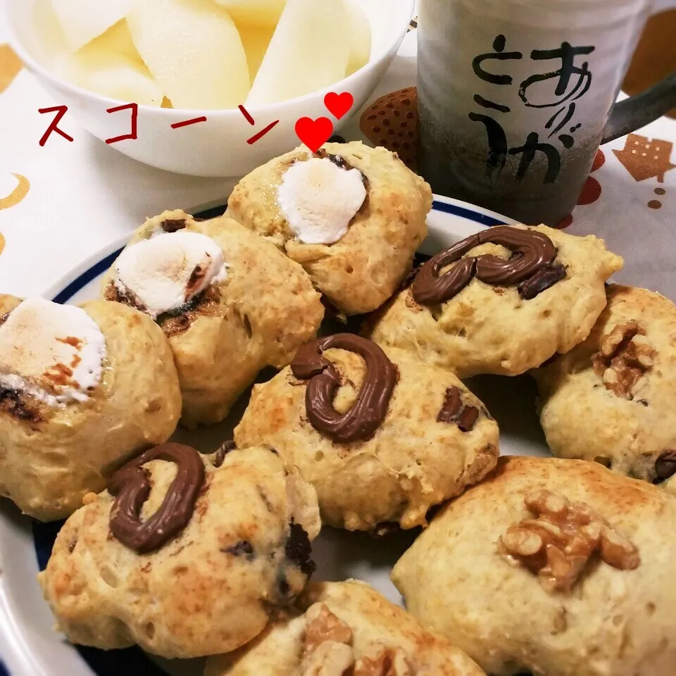 休日の朝にぴったり❤チョコバナナスコーン💕|aiさん