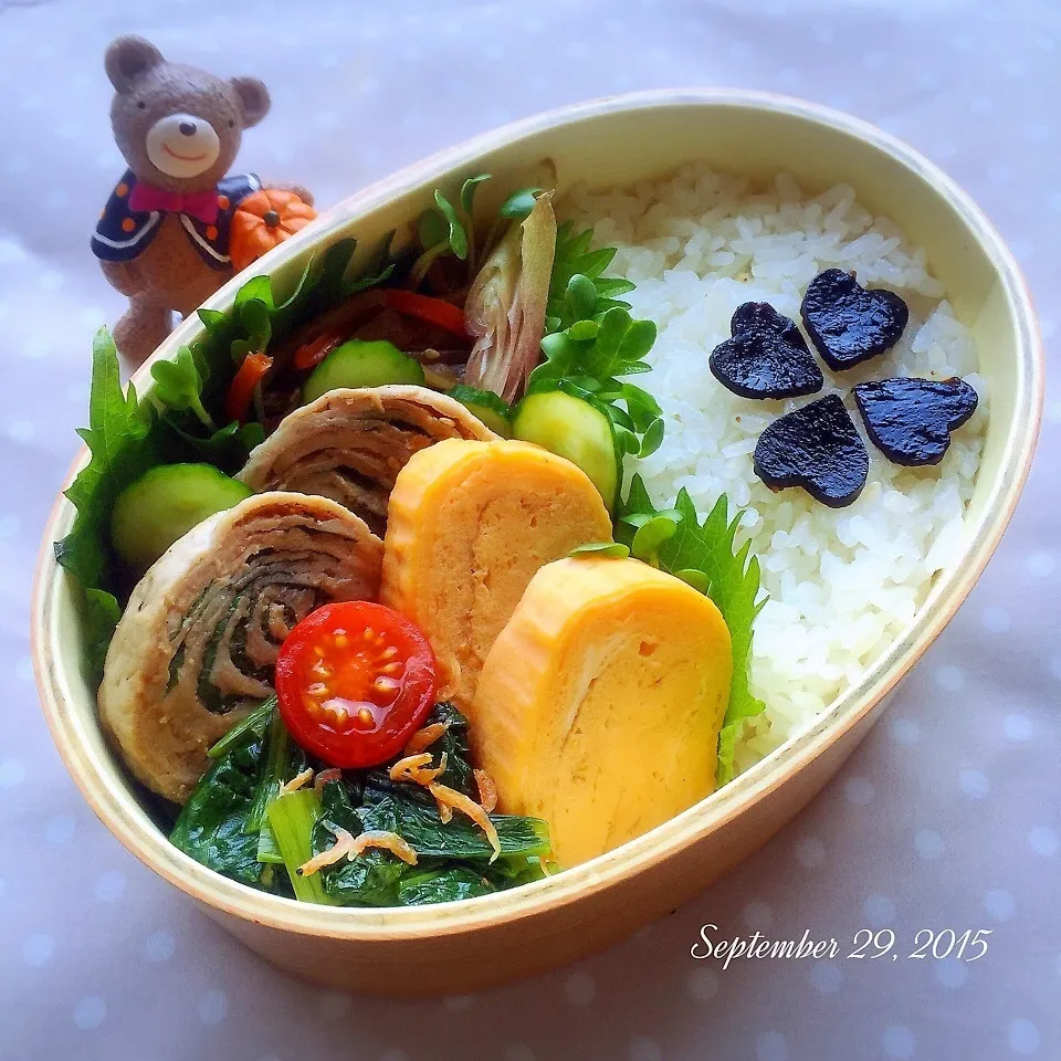 豚肉と大葉のぐるぐるステーキのお弁当|さくらさん