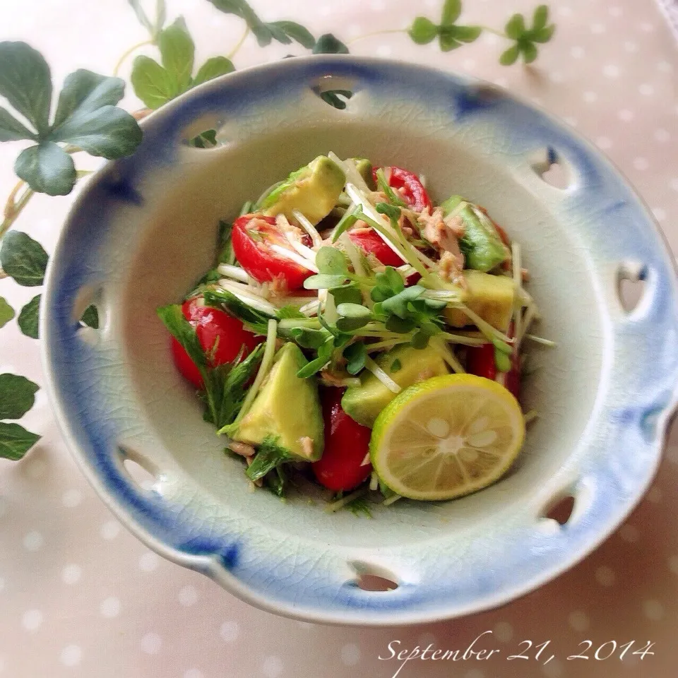 愛しのツナ＆アボカド♡大好き調味料で簡単サラダ♪|さくらさん