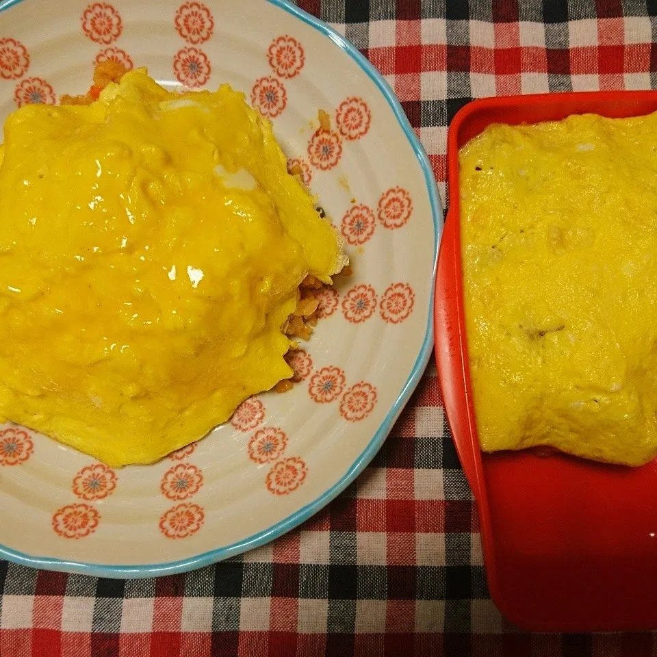 晩ご飯のとろとろオムライスと明日のオムライス弁当☆|Liyさん