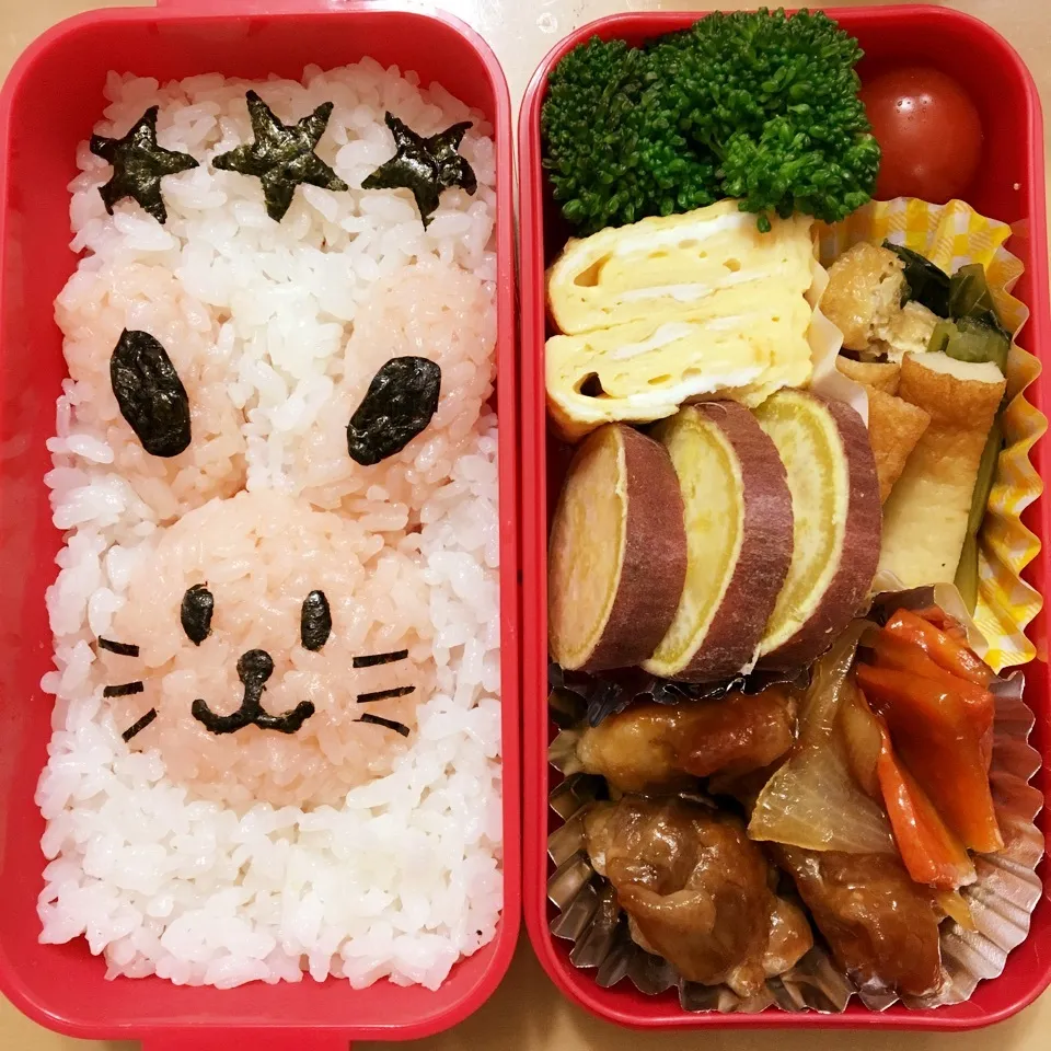 Snapdishの料理写真:2017.4.7 学童弁当🐰|sapponさん