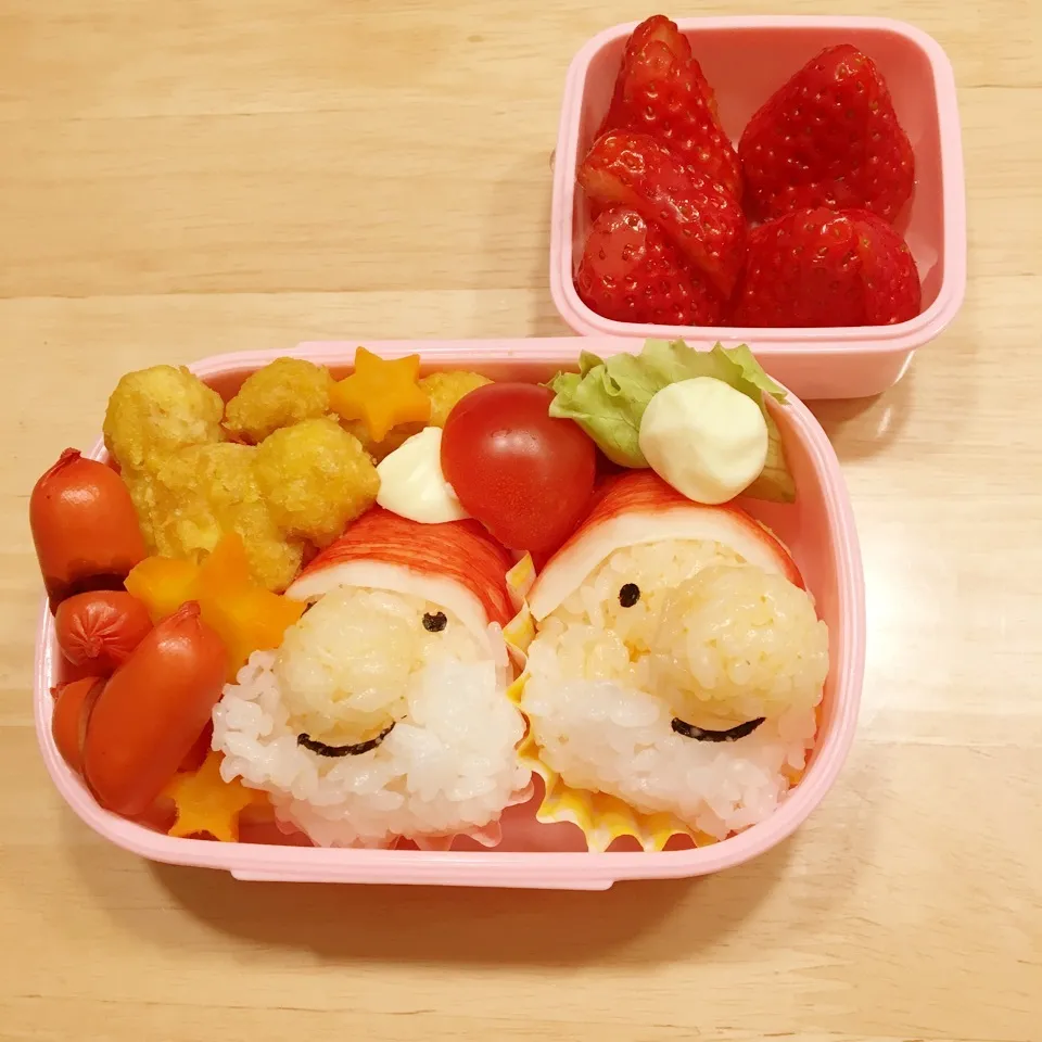 Snapdishの料理写真:サンタ弁当@Dec|いにゃおみかんさん