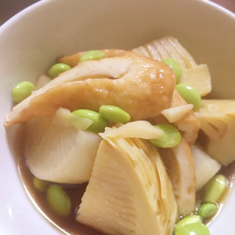 たけのこ湯がいて☆麺つゆで煮物|トトさん