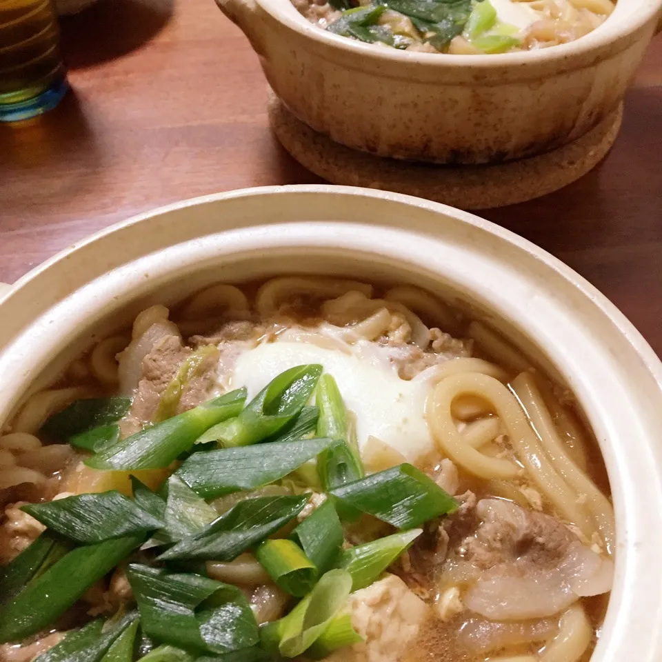 肉豆腐からの☆鍋焼き肉うどん|トトさん