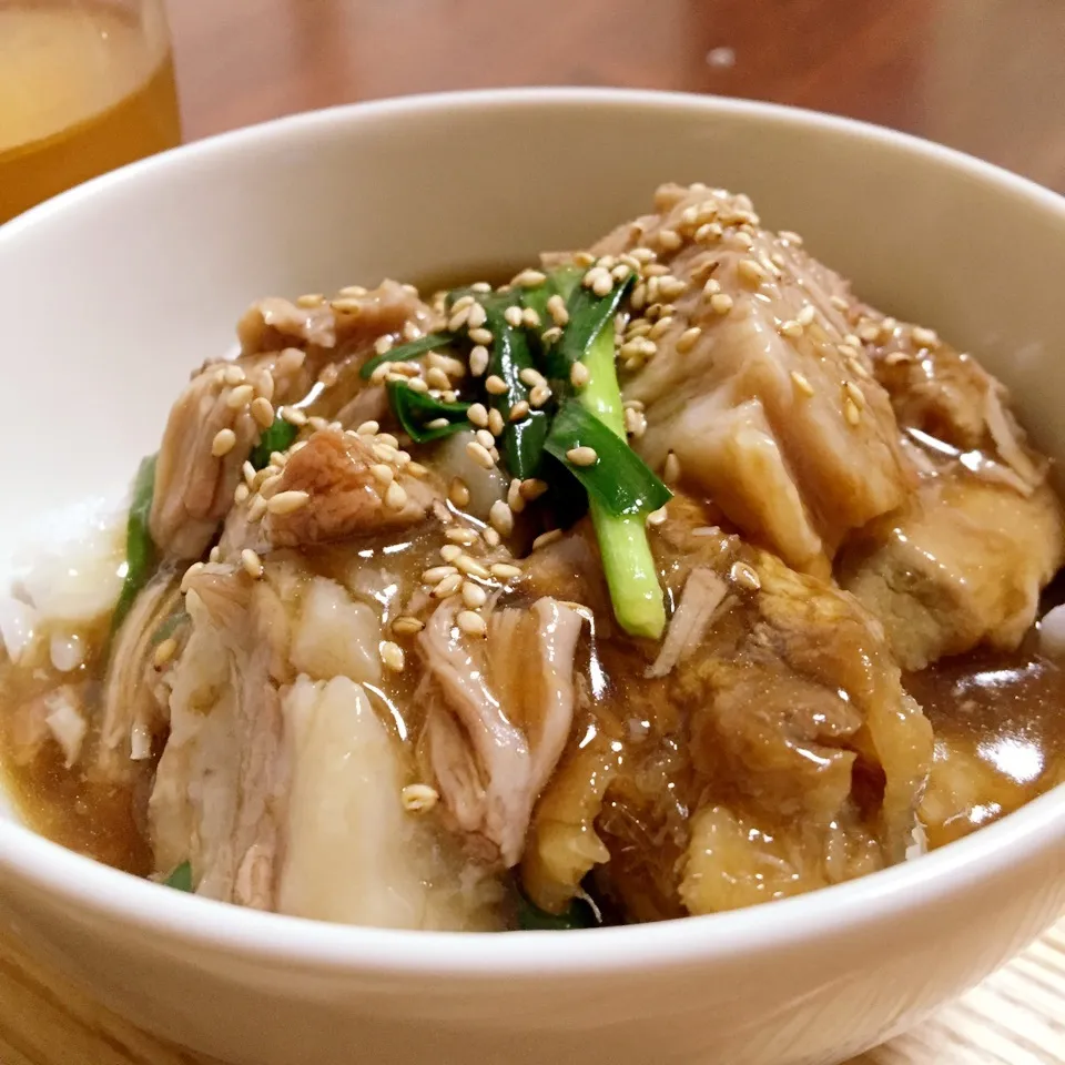 圧力鍋で豚の角煮☆丼|トトさん