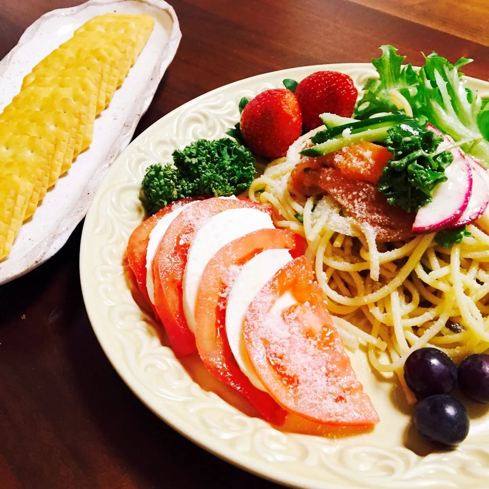 Birthdaydinner☆Pastaサラダ&カプレーゼ|トトさん