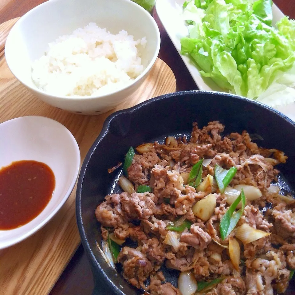 スキレットでお一人様☆焼肉|トトさん