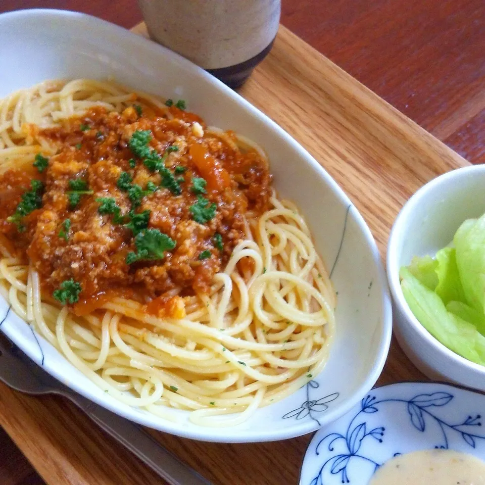 週末パスタランチ☆圧力鍋でミートソース|トトさん