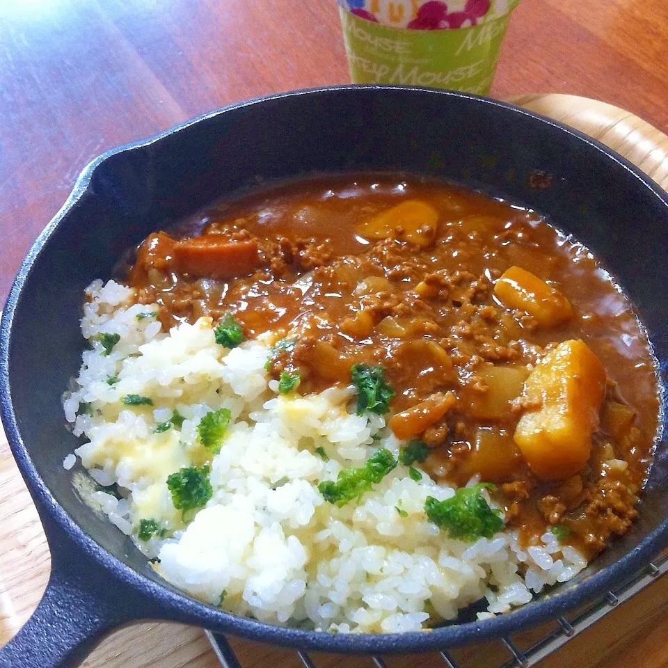 Snapdishの料理写真:チーズおこげ☆カレー|トトさん