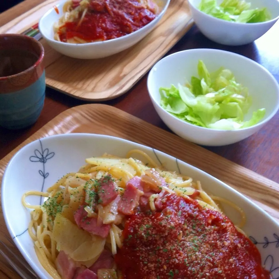 パスタランチ☆ベーコン＆トマト|トトさん