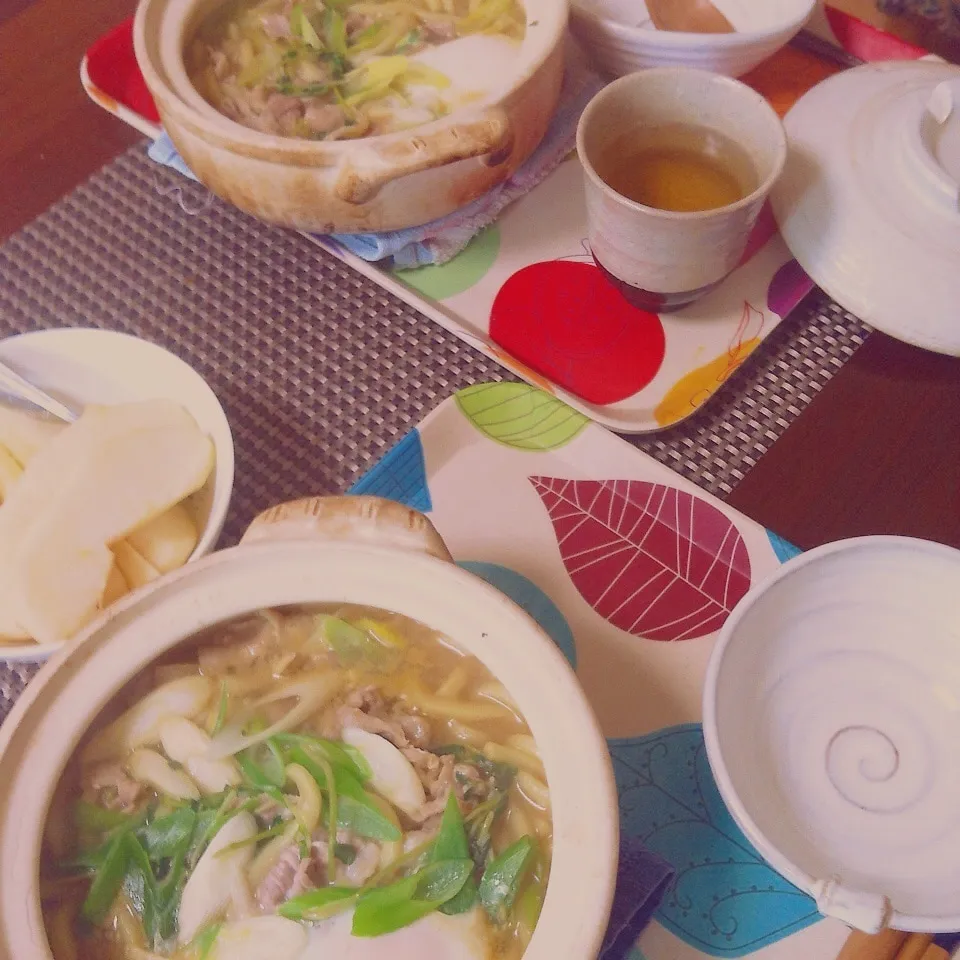 カレーの鍋焼きうどん☆ネギのせ|トトさん