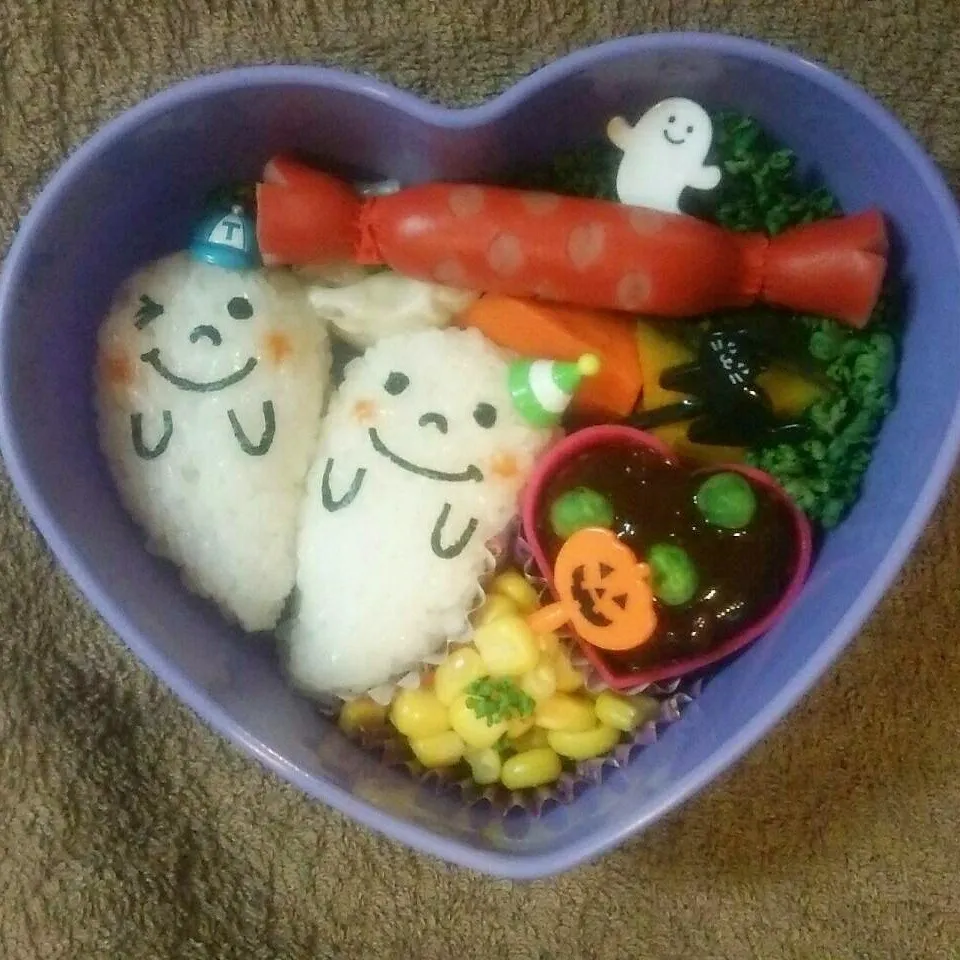 Snapdishの料理写真:ハロウィン おばけ弁当|佐竹サコタンさん