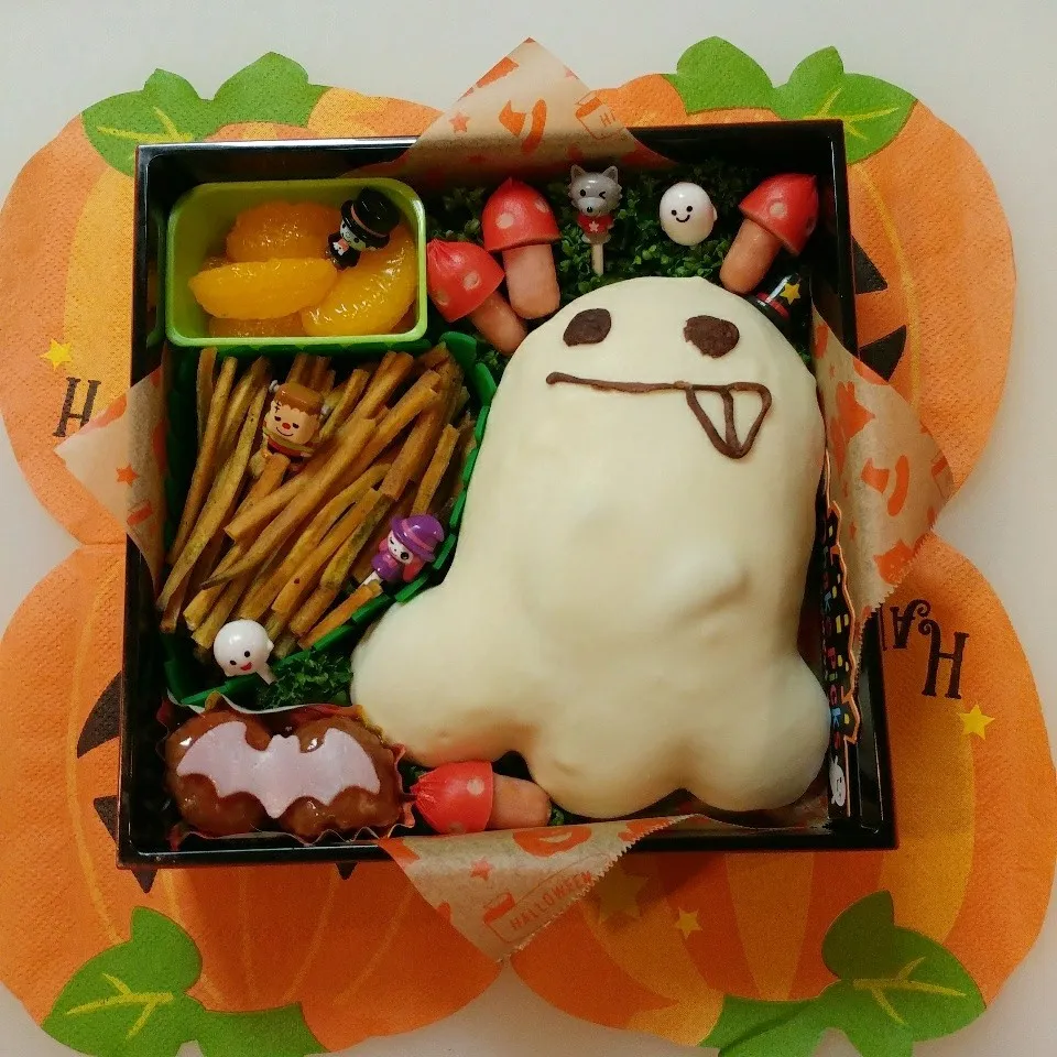 ハロウィン おばけクリームパン弁当|佐竹サコタンさん