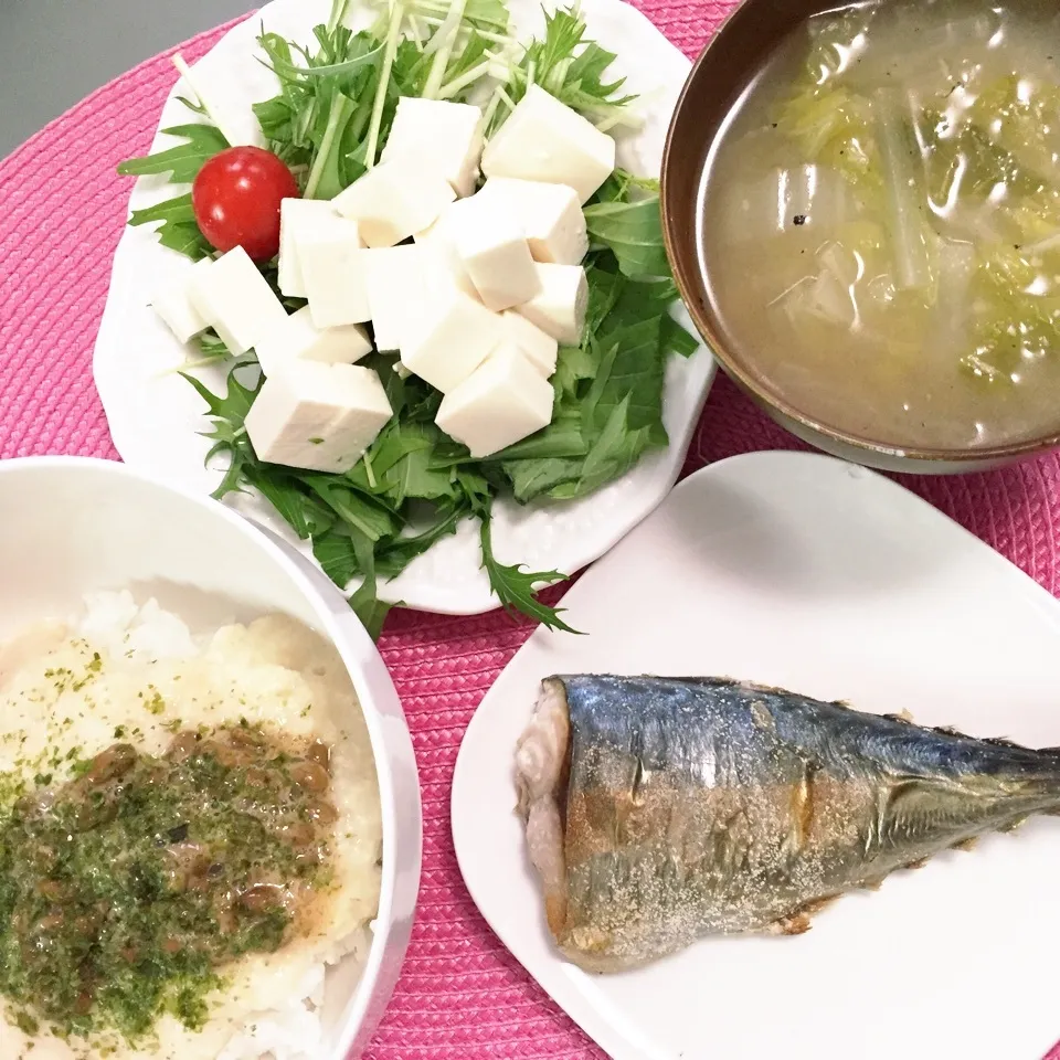 ねばねば丼の和定食|まぁ〜さん