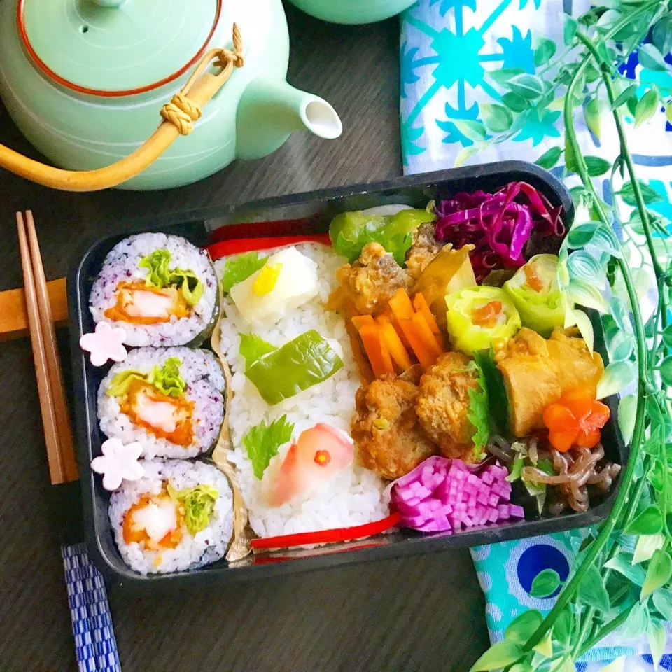 今日のお弁当 父弁当と自分弁当|うさかめさん