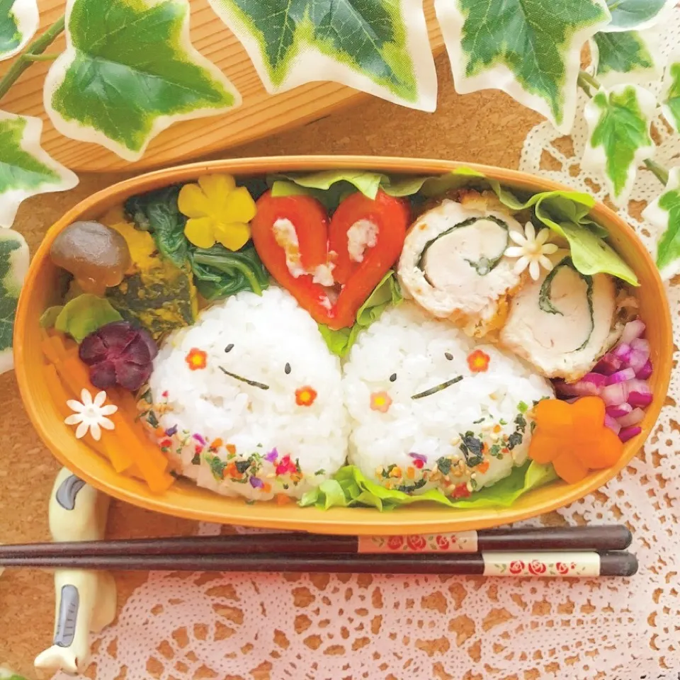 Snapdishの料理写真:おにぎり弁当♪(母用)AKKOさんへお届け(*´ω｀*)|うさかめさん