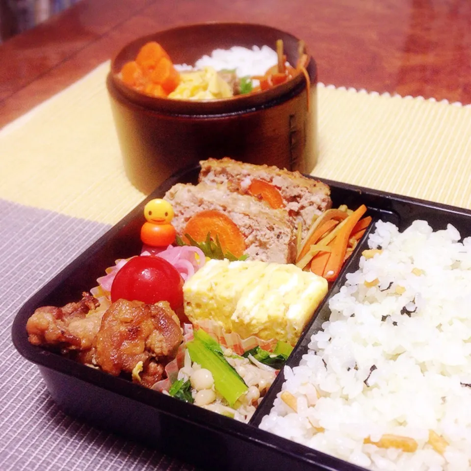 今日のお弁当☆父と自分用|うさかめさん