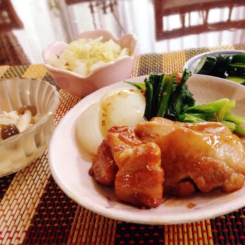 夕飯献立☆豚角煮|うさかめさん