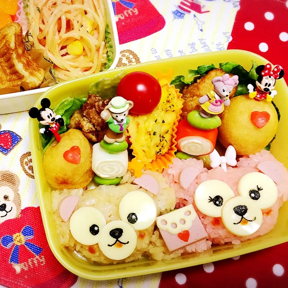 ダッフィー&シェリーメイ♡バレンタイン弁当♪|riamamaさん