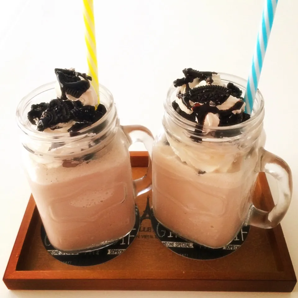 Snapdishの料理写真:おうちカフェ☆ダークモカ・フラペチーノ♪|riamamaさん