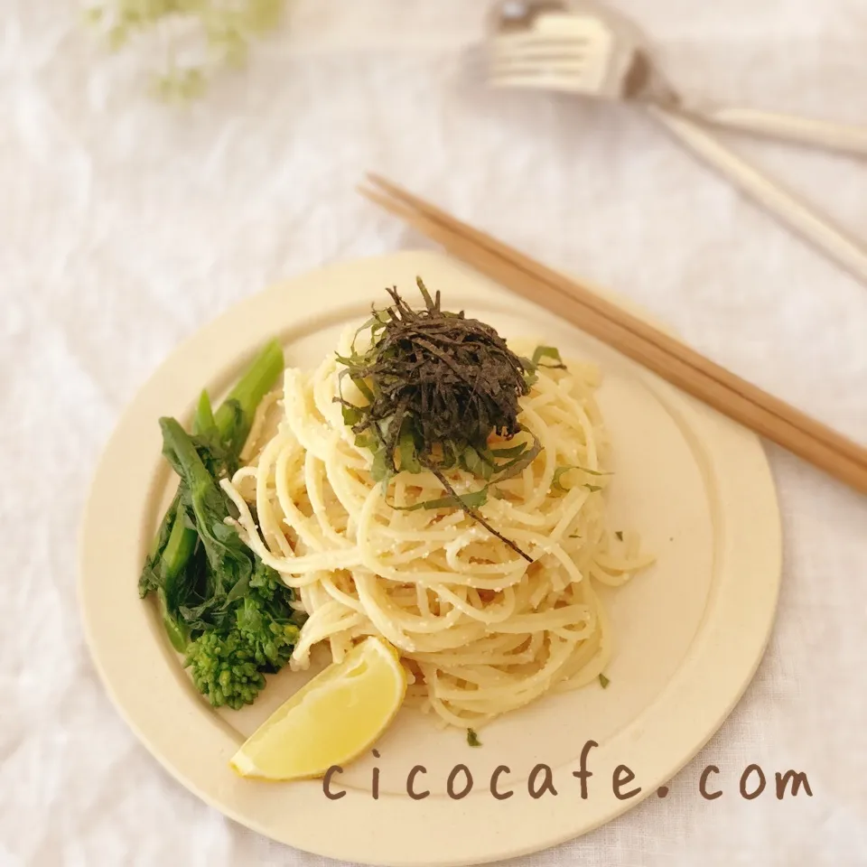 簡単ランチに✨さっぱりレモン風味のたらこスパゲッティ|cicocafeたなかともこさん